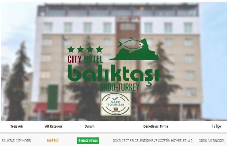 Baliktasi City Hotel & Spa Ordu Ngoại thất bức ảnh